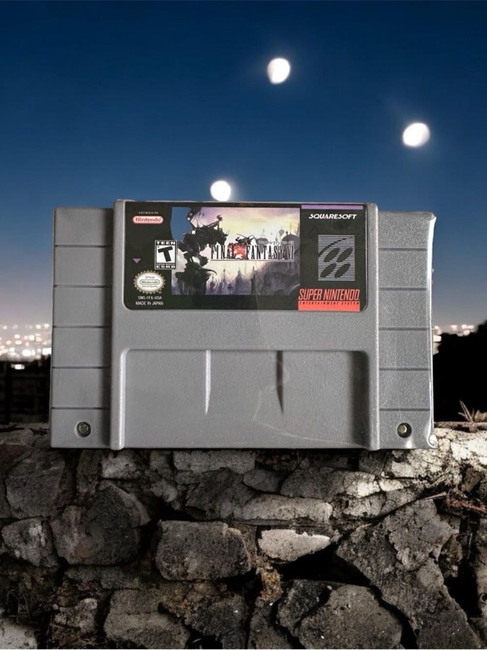 Super Nintendo Final Fantasy 5 Gray Cartridge
